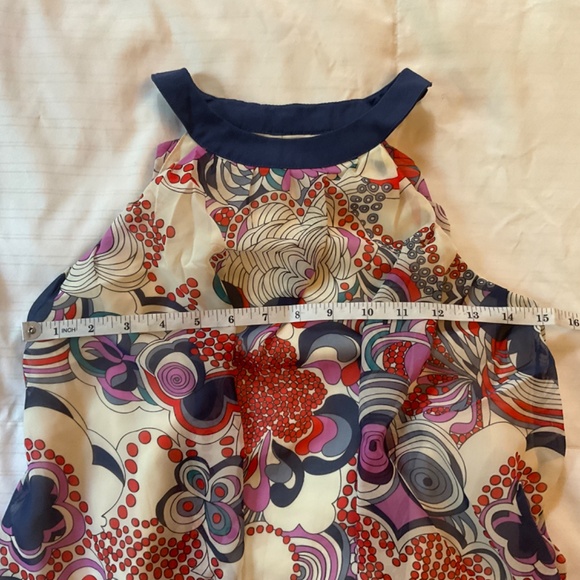LIBERTY LONDON for Target XS Floral Pattern Vintage Boho Halter Neck Blue Dress - Picture 6 of 8